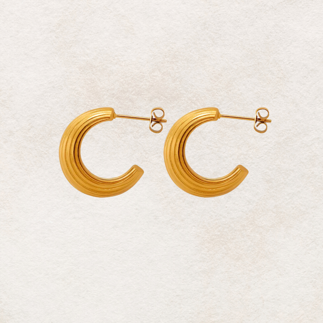 Golden Crescent Earrings