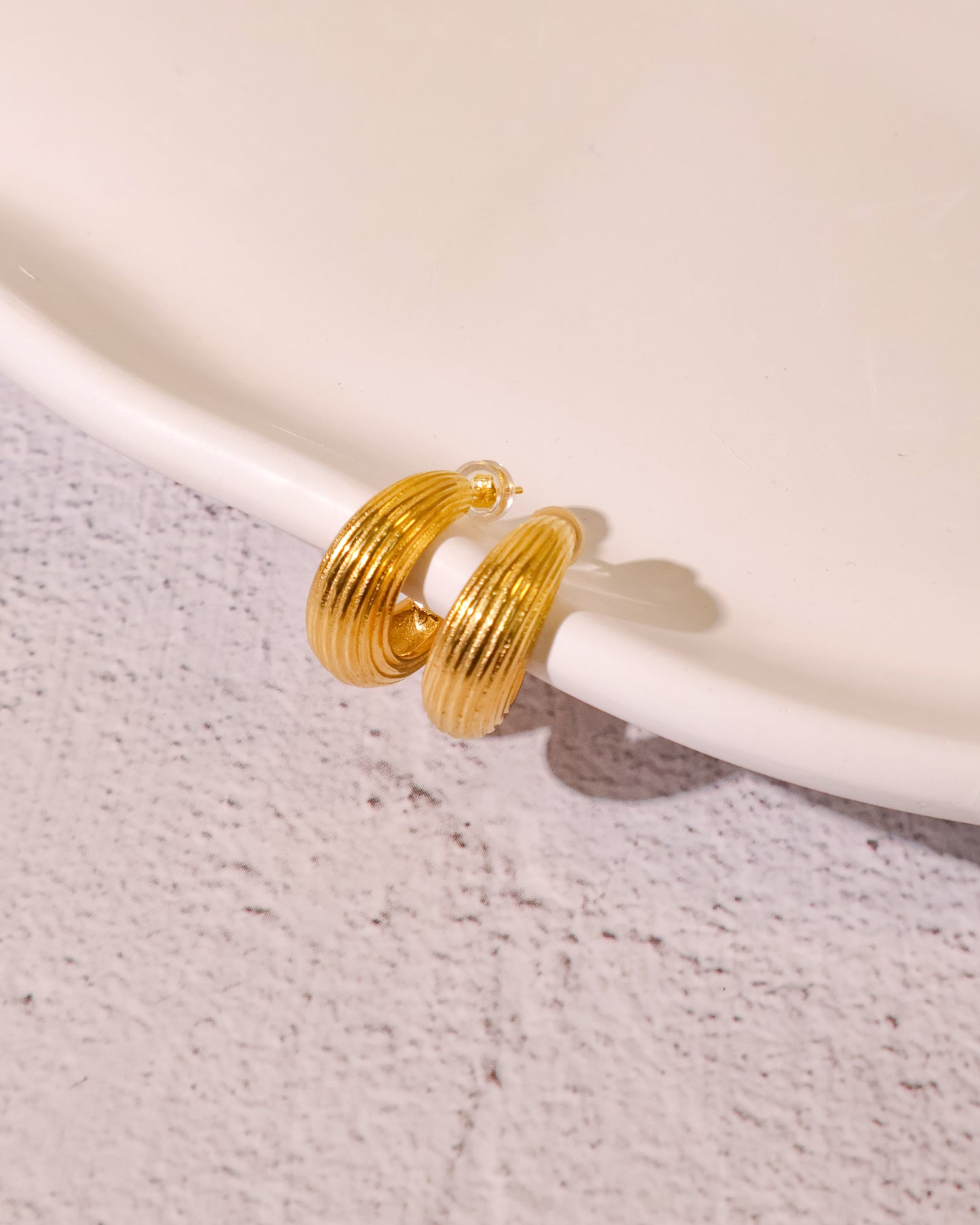 Golden Crescent Earrings