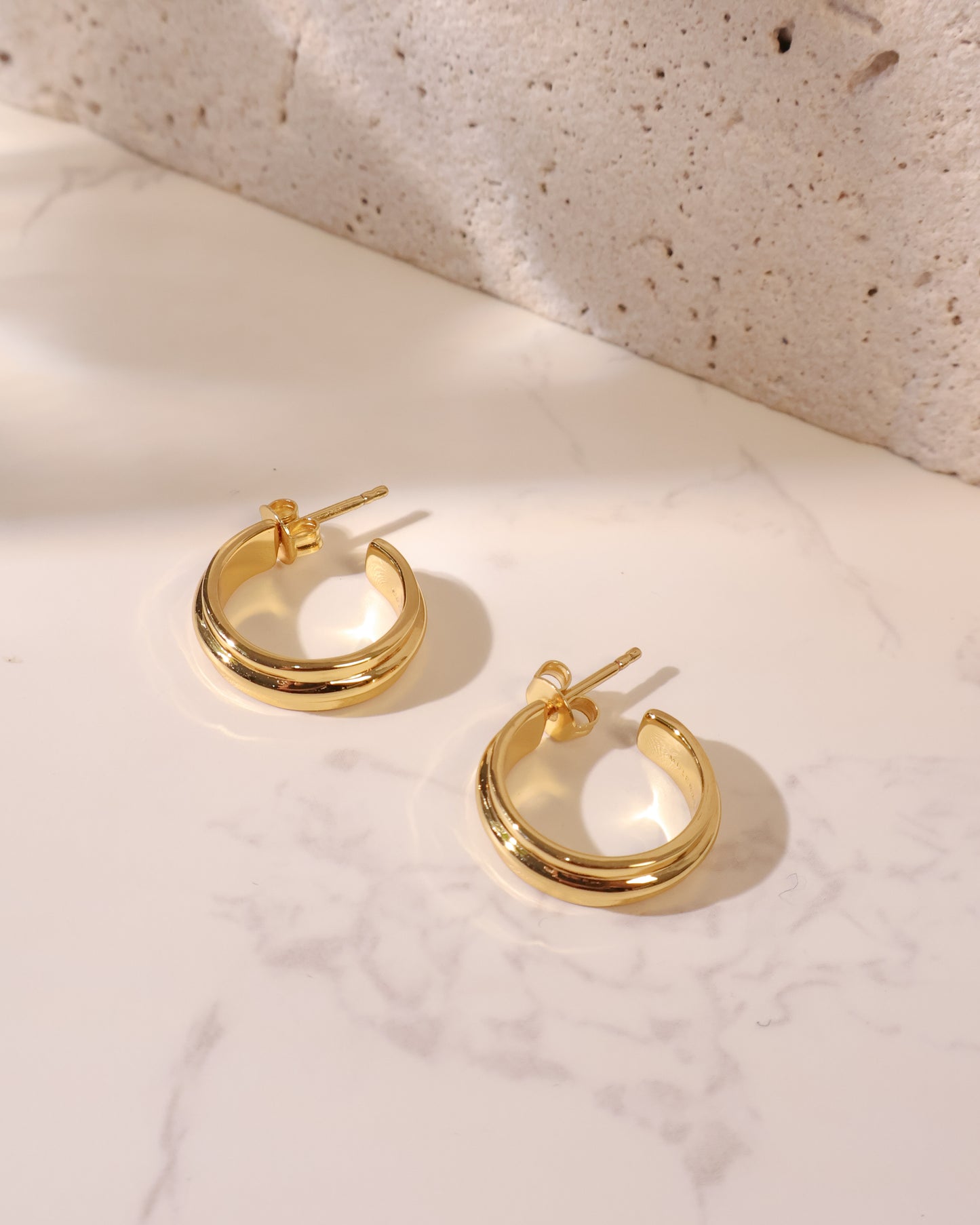 Golden Glow Hoops