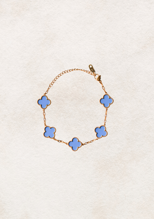 Celestial Blue Clover Bracelet