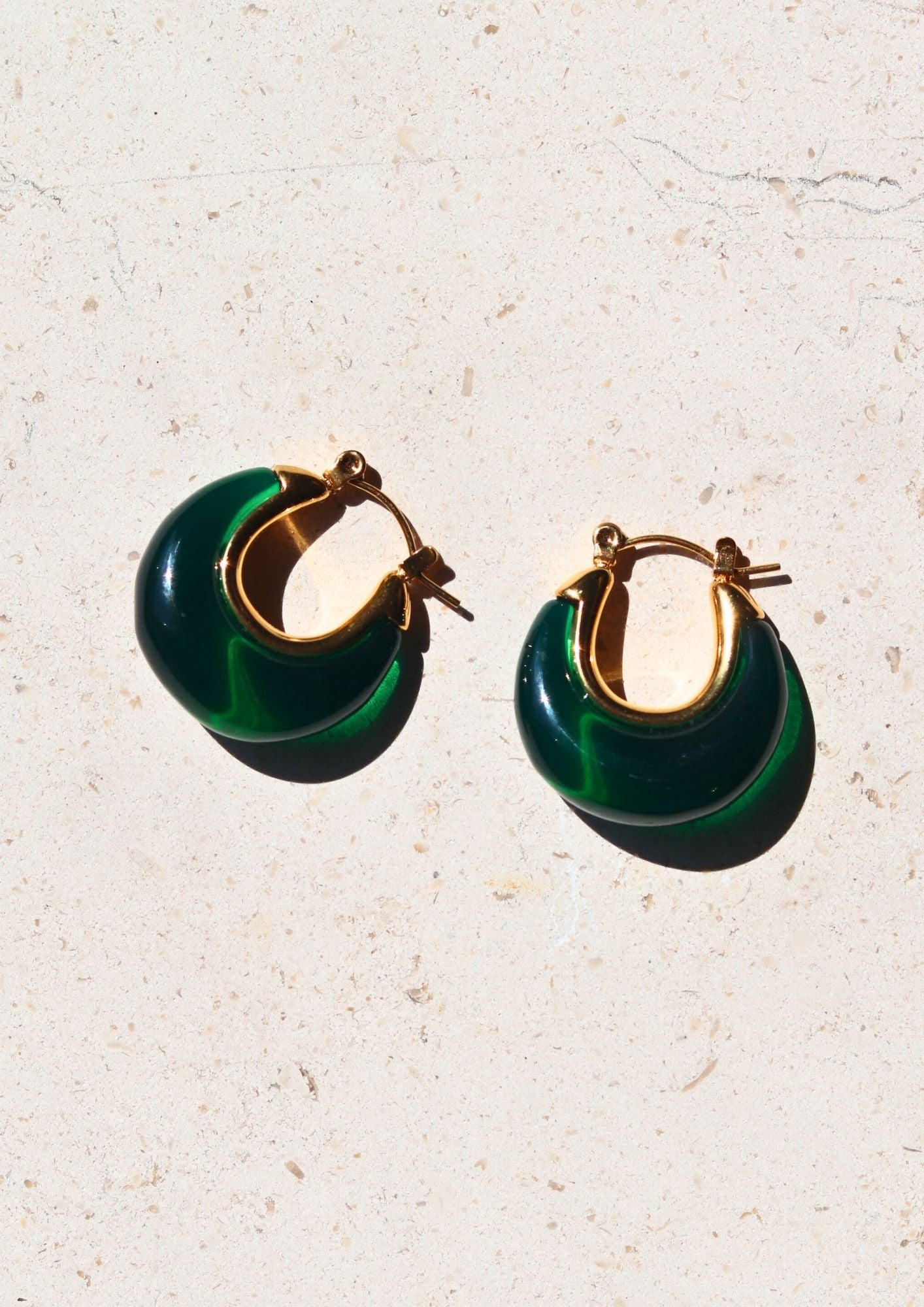 A Thousand Island Earrings Emerald