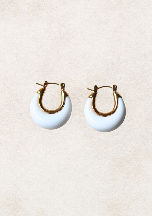 Ivory Crescent Earrings