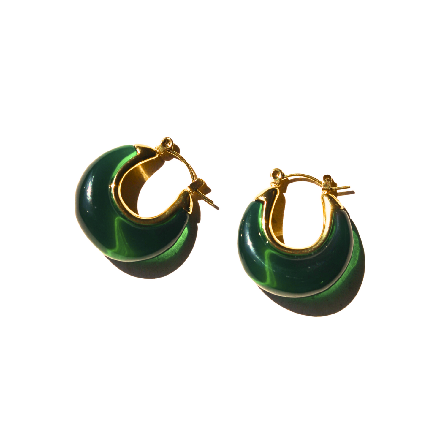 A Thousand Island Earrings Emerald