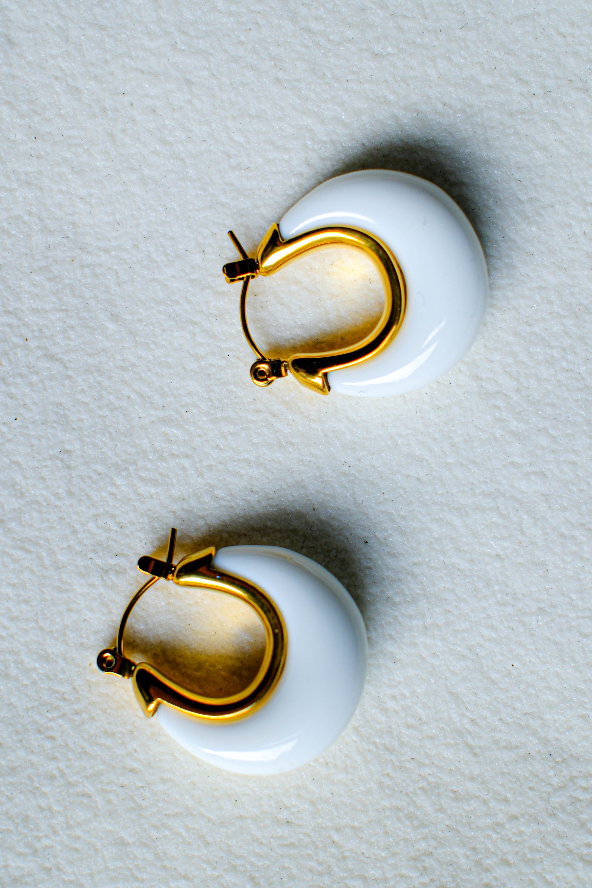White earrings
