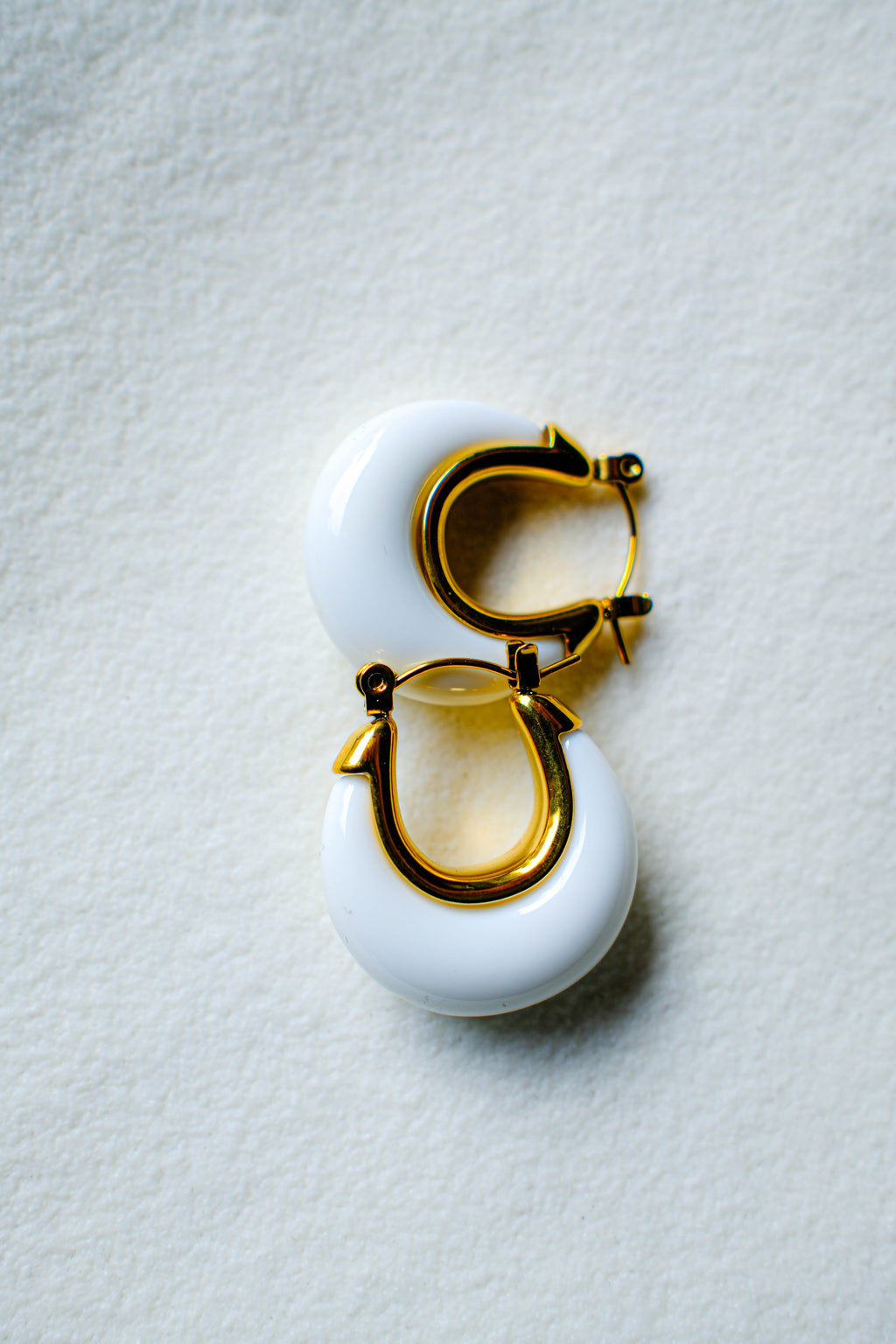 White earrings