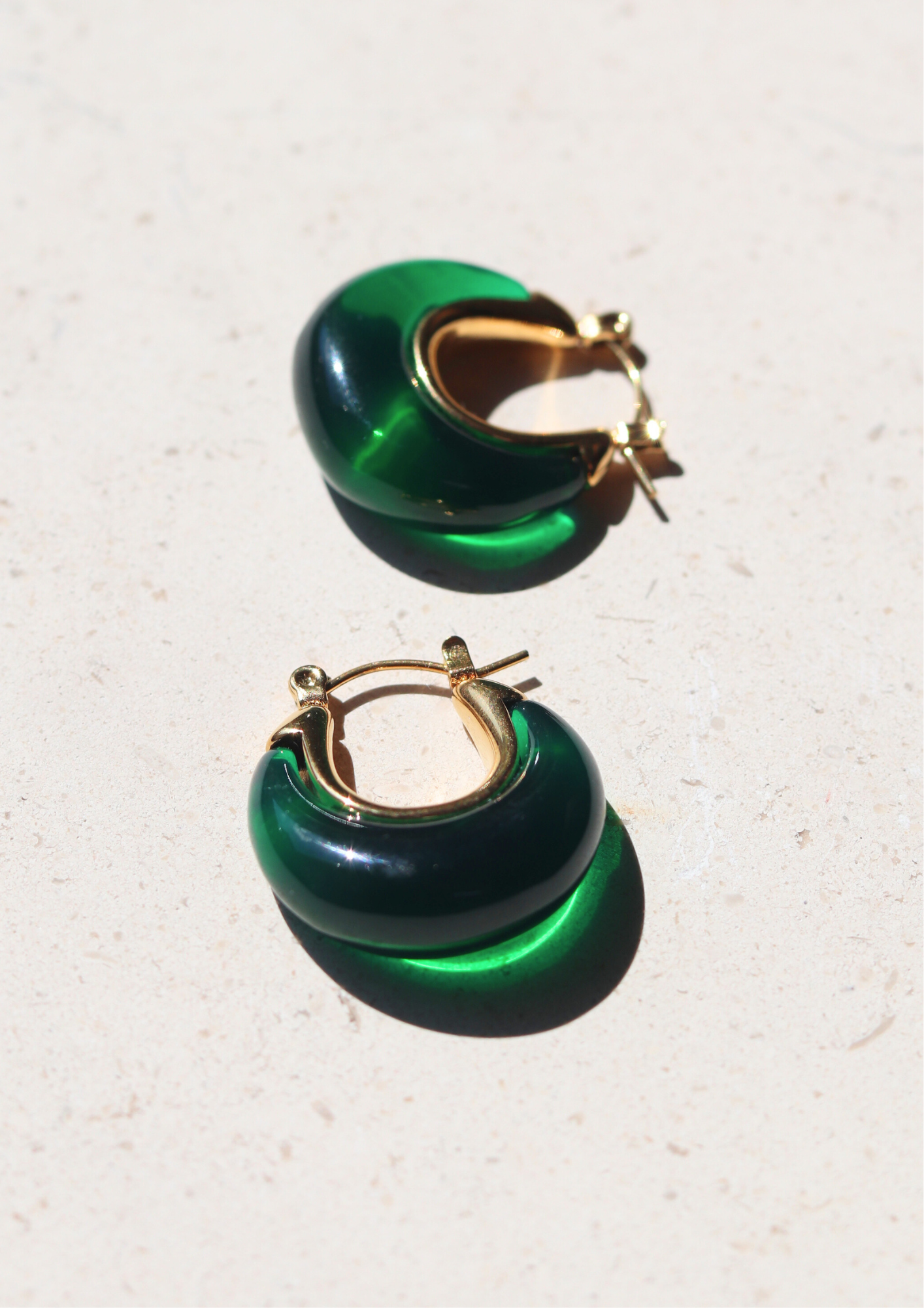 A Thousand Island Earrings Emerald